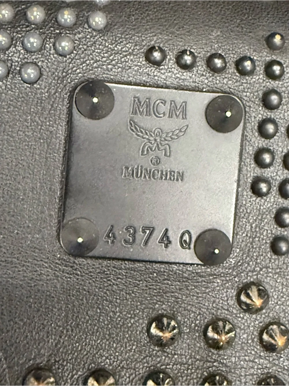 MCM Studded Stark Backpack Black